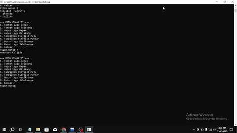 Circular doubly linked list (Playlist Musik)