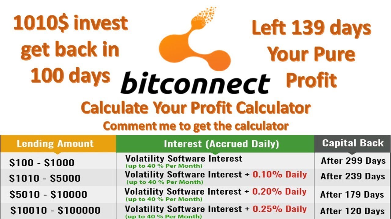 Bitconnect Lending Profit Calculator,Consensus Token listed on Blockonix