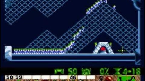 Lemmings Genesis/Mega Drive Walkthrough: Fun Level 5