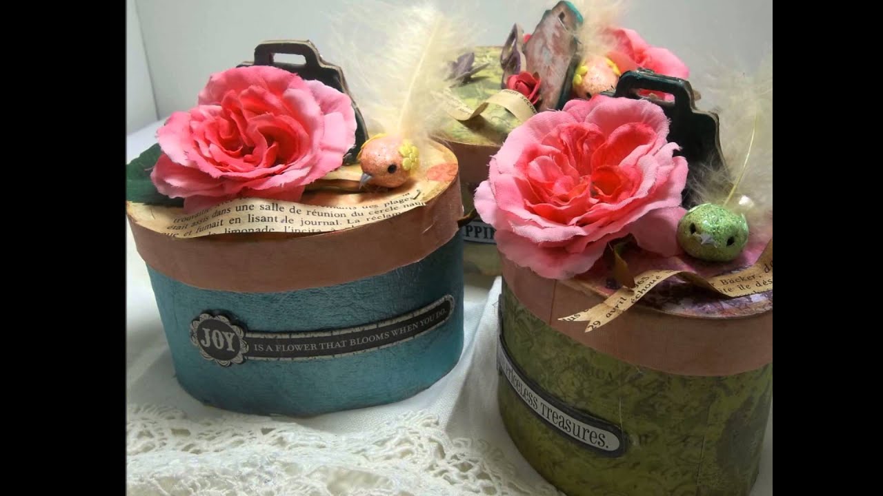 Handmade mother's gift boxes and card paper mache