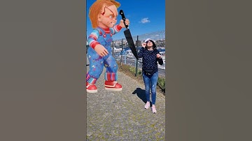 Chucky attacks me #shorts #short #funny