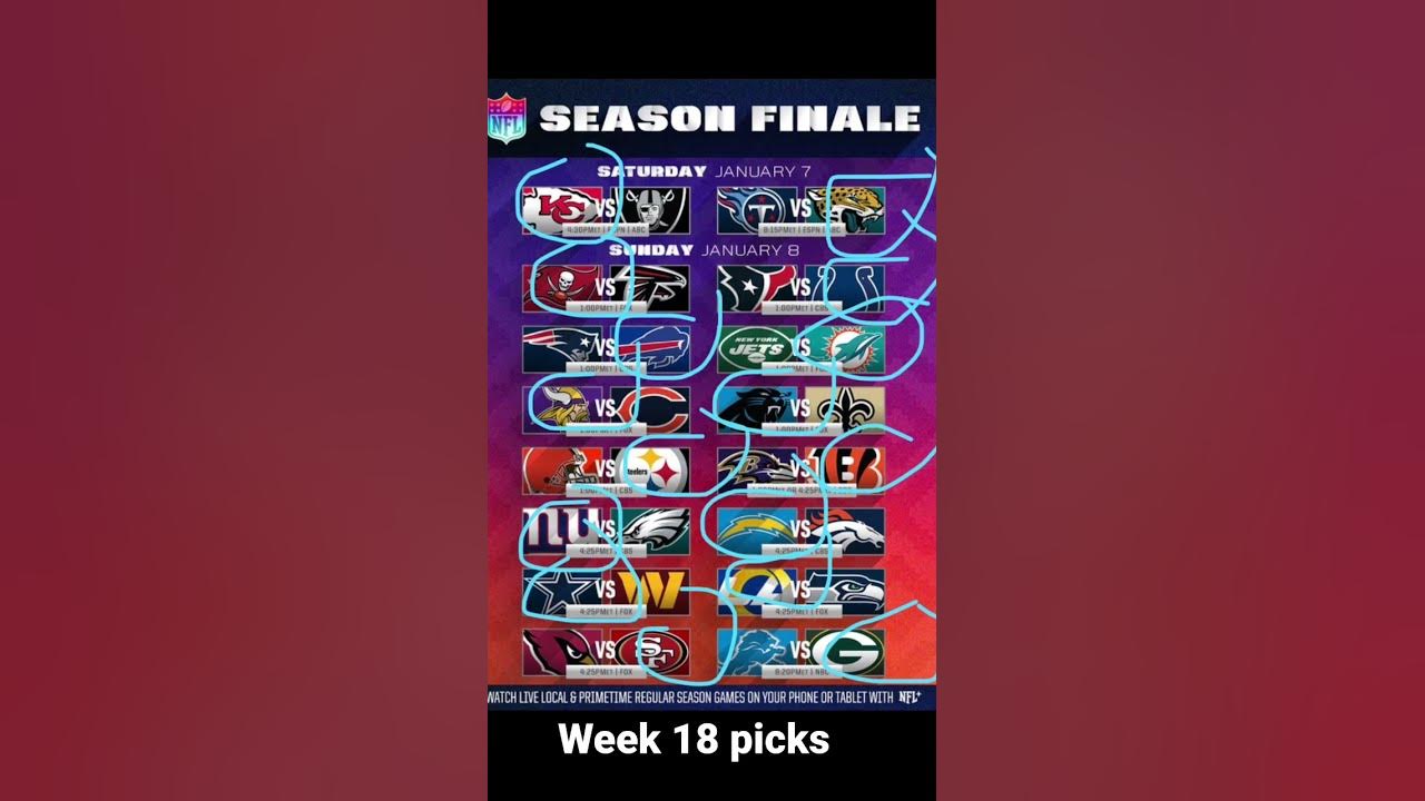 Week 18 picks YouTube