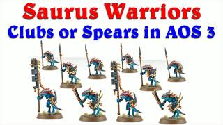 Warhammer Lizardmen AOS Seraphon Saurus Warrior Club Bx5