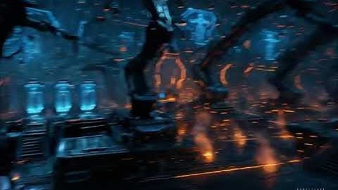 Futuristic Assembly Lab ⚙️🤖 | Cinematic Sci-Fi Chamber