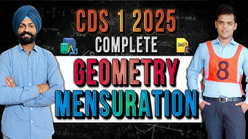 Geometry mensuration one shot  for CDS 1 2025 || CDS Maths || Sandeep Brar sir.