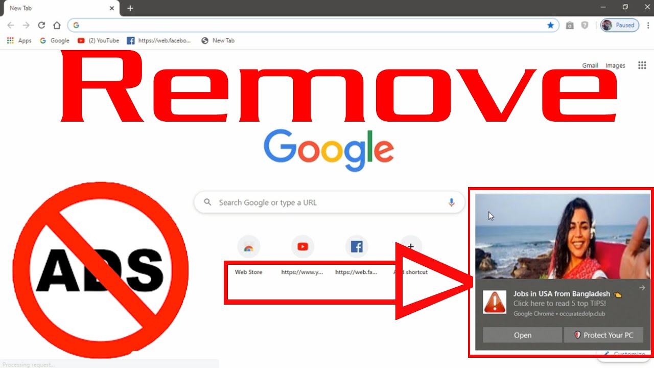 how to stop ads from popping up on google chrome