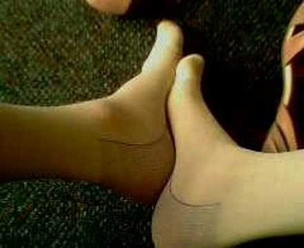 White compression Stockings Pink heels