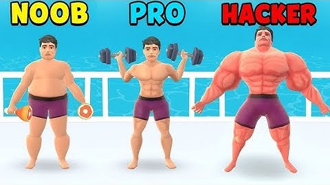 Noob 👽 Pro 🤢Hacker 😈 | idle gym life 3d | Rock Pakistan |