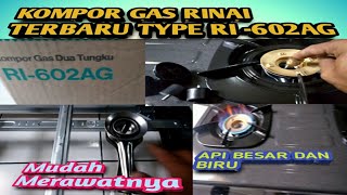 #unboxing kompor gas Rinnai Terbaru seri RI -602AG ( Desain Mudah perawatanya )