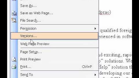 Microsoft Office Word 2003 Automatically save a version on close