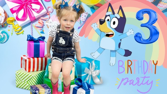 KINSLEIGH'S 3RD BIRTHDAY!, 3 YEAR OLD BIRTHDAY, BLUEY BIRTHDAY PARTY