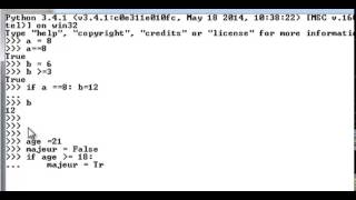 Python #3 Tutoriel   Les structures conditionnellesif  else  and  or
