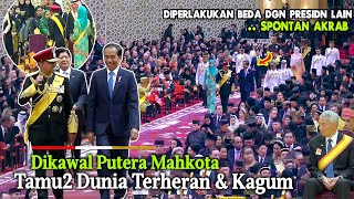 BEDA PRESIDEN JOKOWI TIBA DIKAWAL PUTERA MAHKOTA BRUNEI,TAMU LAIN GAK NYANGKA Keduanya Akrab Banget