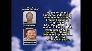 Francis Ferdinand ~ Short Obituary