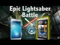 HTC One Jedi Vs. Galaxy S4 in Epic Lightsaber Battle [Video]