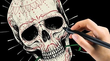 How To Draw a Sugar Skull