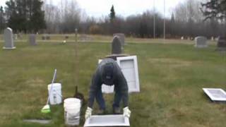 Grave Saver Installation by JM Monument