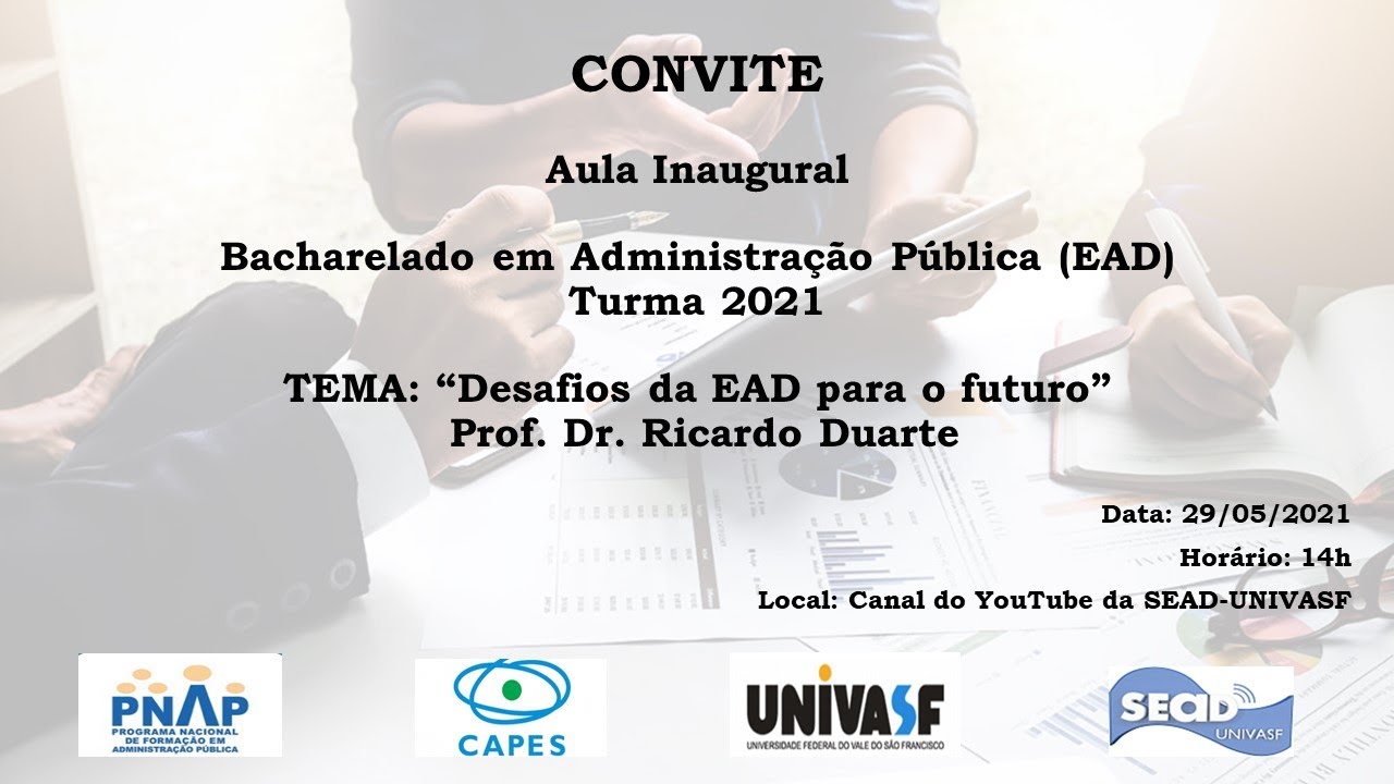 Aula Inaugural - Bacharelado em Administração Pública - YouTube