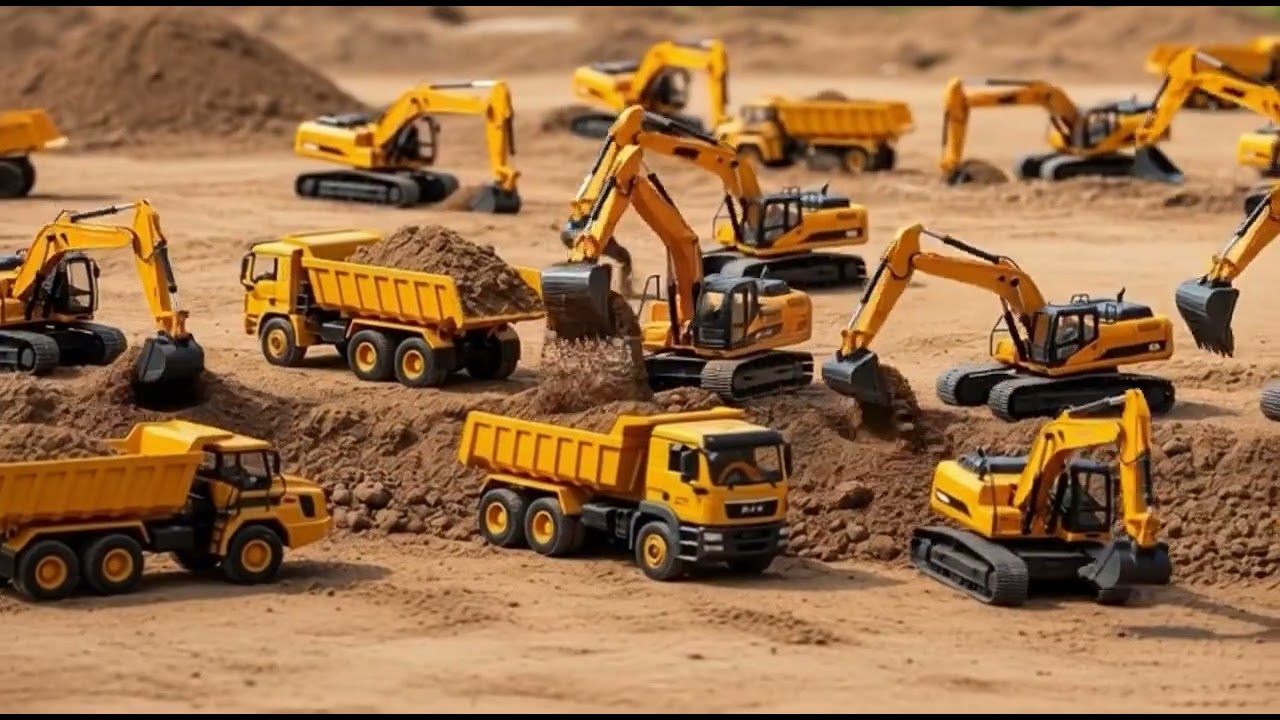 The busy activities of the sugarcane and the earth moving truck