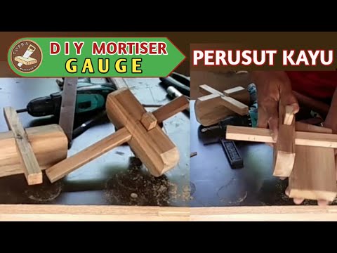 Cara praktis membuat perusut kayu - DIY marking mortise gauge | alat pertukangan kayu kreatif