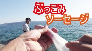 岩場からソーセージのぶっこみ釣りにキター(321話目)