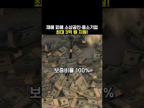 재해 피해 소상공인·중소기업 최대 3억 원 지원!