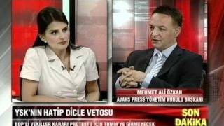 Ajans Press Yönetim Kurulu Başkanı Mehmet Ali Özkan, Bugün Tvde - 1 23.06.2011