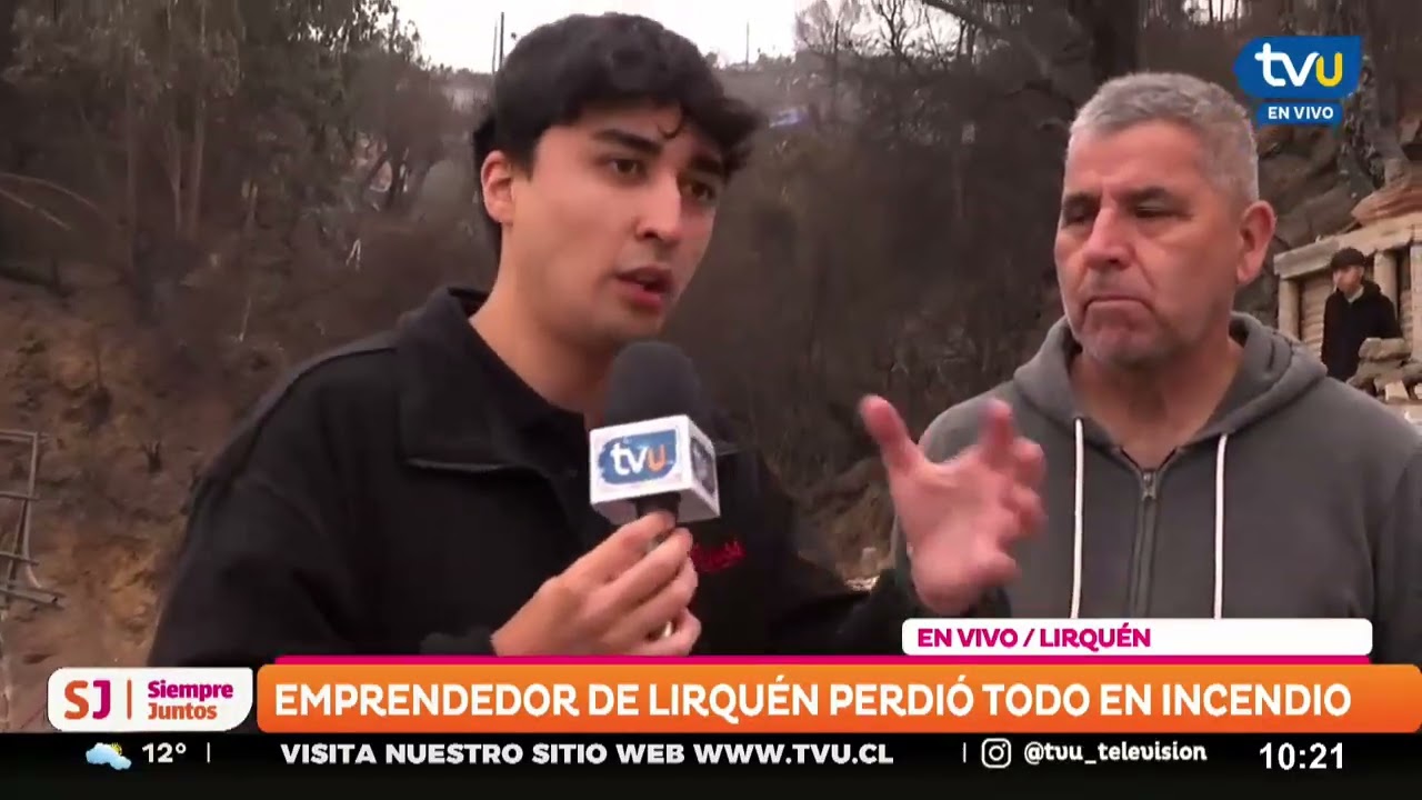 Lirquén devastado por incendios: vecinos limpian para comenzar reconstrucción