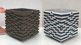 Amazing Creativity From Cement  How To Make Beautiful Flower Pots At Home