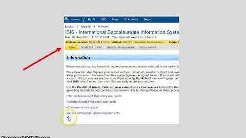 IBIS and eCoursework upload for IB for teachers