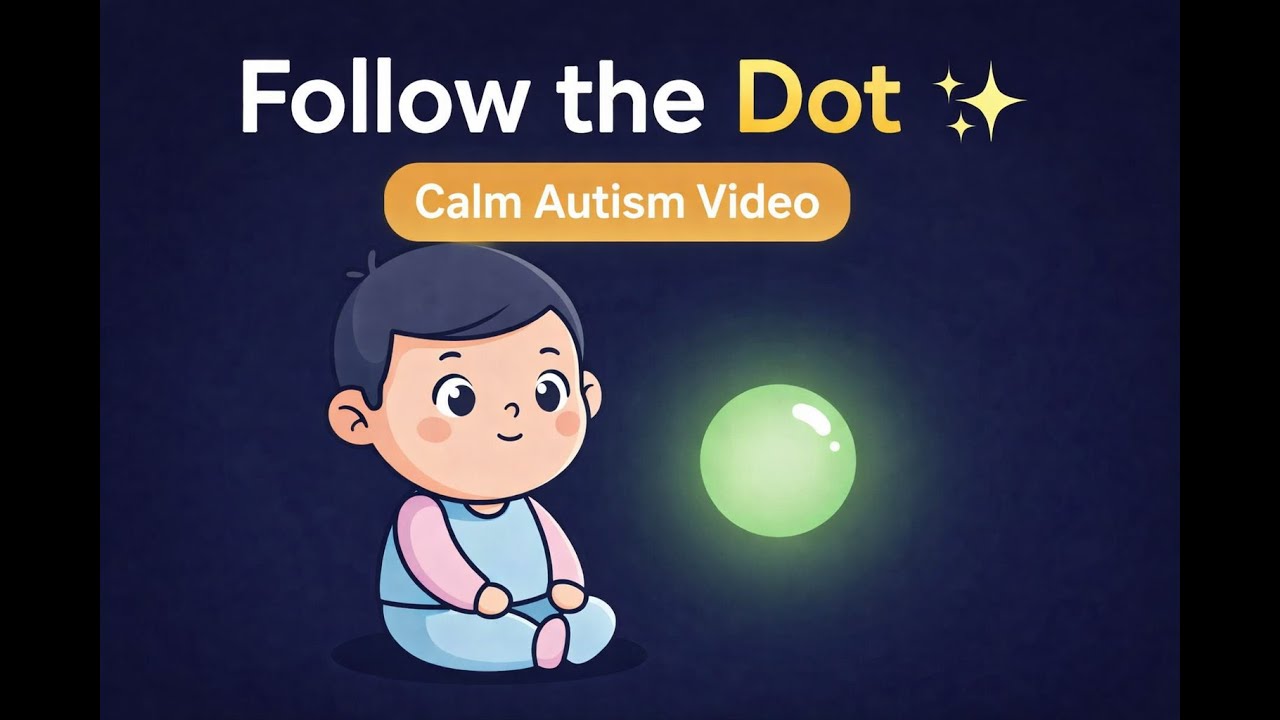 | Follow the Dot ✨ | Calm Sensory Video for Autistic Kids | Dr Autism cartoon