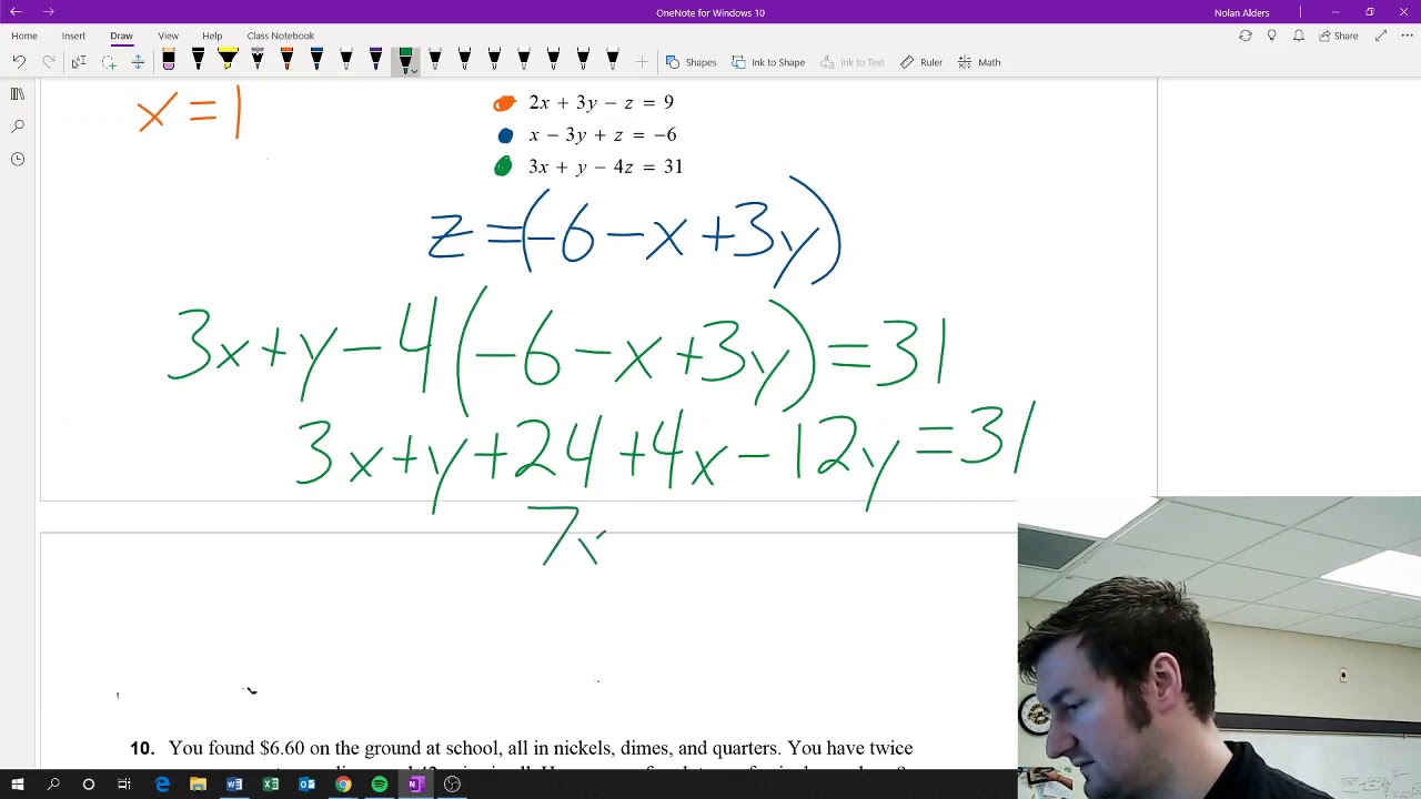Solving Linear Systems Using Substitution - YouTube