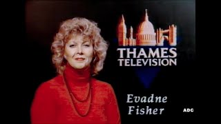 Thames trailer, adverts Evadne Fisher in-vision x 2 & ITN News 22nd October 1990