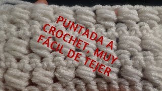 Puntada a crochet muy linda y fácil de tejer