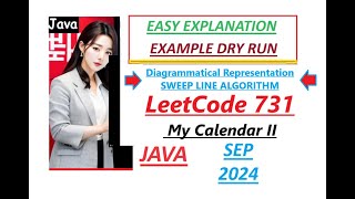 My Calendar II | Leetcode 731 | Sweep Line Algorithm | Tree Map | Java Code | Developer Coder