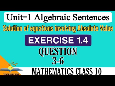 algebraic sentences unit 1 ex 1.4 q iii-vi class 10 | math with tabish ...