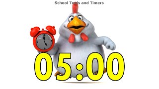 5 Minute Countdown Timer - Dancing Chicken Alarm! 🐔⏰