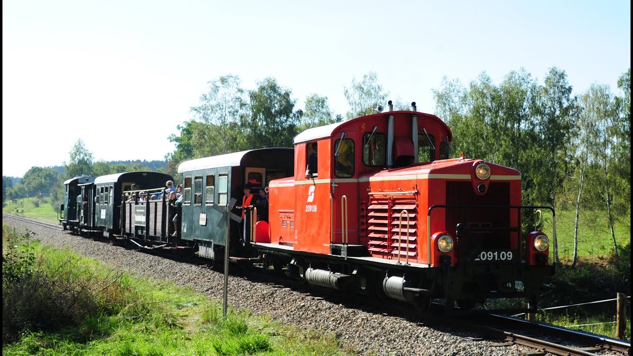 Waldviertel Schmalspurbahnverein 2091.09 und 2091.02 von Aalfang - Heidenreichstein 25. 9. 2021