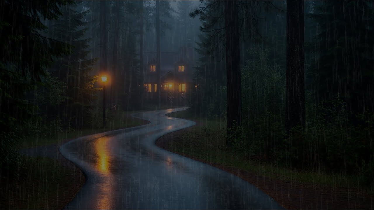 Relaxing Rain Sounds for Sleeping 🌧 Calm Night Rain for Deep Sleep and Stress Relief