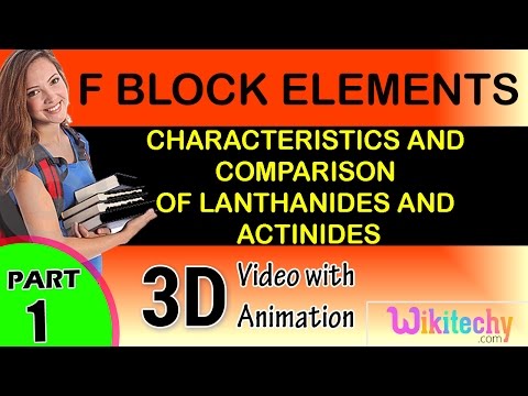 Characteristics and comparison of lanthanides and actinides class 12 chemistry subject lectures cbse