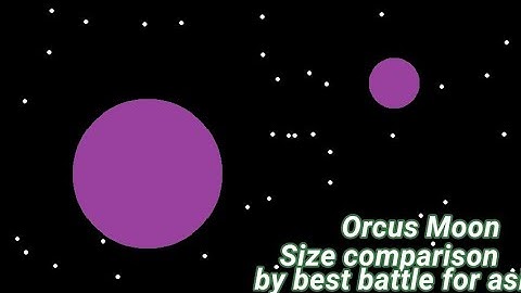 Orcus Moon Size Comparison