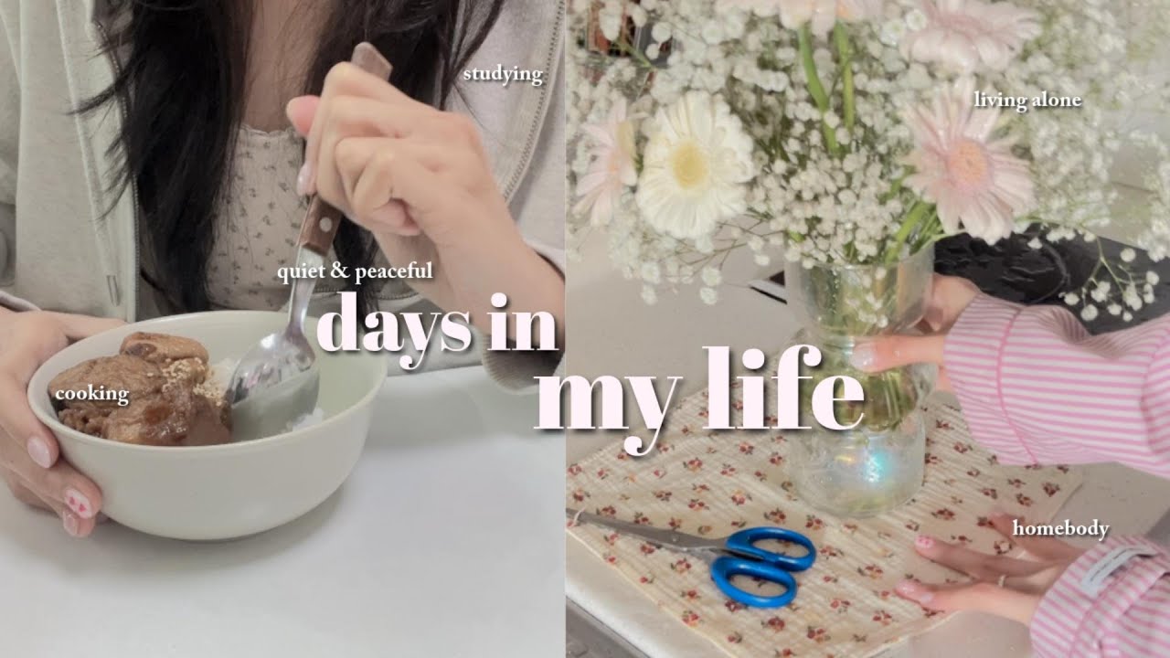 productive & quiet 💐 days in my life, baking, homecooking & studying