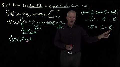 Rigid Rotor Selection Rules - Angular Momentum Quantum Number
