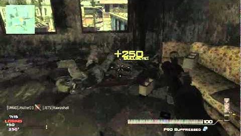 MW3 Slow motion Throwing Knife Kill