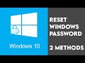 2020 Reset Windows 10 Password without Software using command prompt and System Image Recovery.