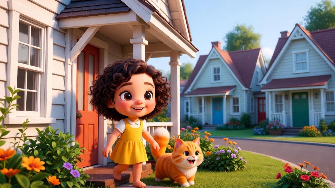 Morning Walk with My Cat | Kids Song