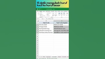 CARA MERUBAH HURUF KECIL KE BESAR #shorts #excel #exceltutorial #excelshorts