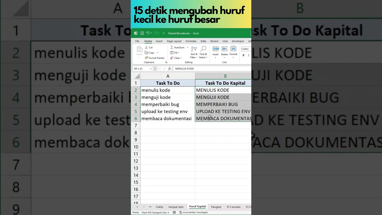 CARA MERUBAH HURUF KECIL KE BESAR 