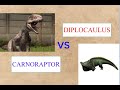 Dinosaurs Battle 73: CARNORAPTOR vs DIPLOCAULUS II Game Jurassic World I...