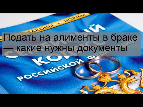 Подать на алименты в браке — какие нужны документы